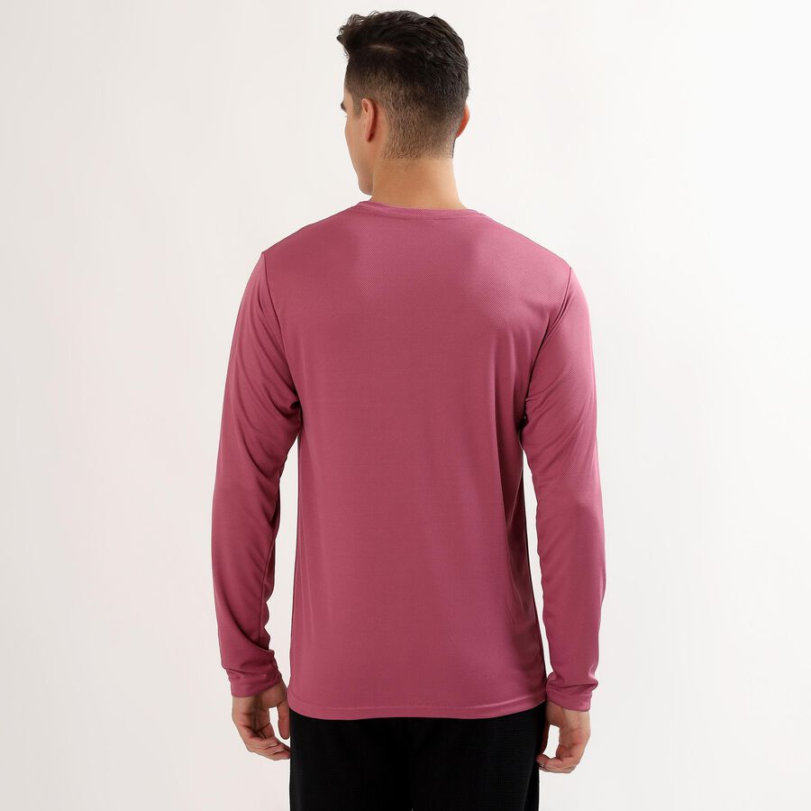 Men's Muted Pink Crew Neck Casual T-Shirt, Light Pink, large image number null