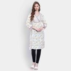 Printed Kurta, Off White, small image number null