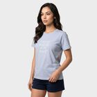 Women's Light Blue Round Neck Regular T-Shirt, Light Blue, small