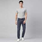 Men's Navy Blue Slim Fit Washed Jeans, Dark Blue, small