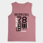 Boys' Dusty Rose Pink Cotton Round Neck Graphic Print T-Shirt, Pink, small image number null