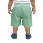 Infants' Mint Green Regular Fit Cargo Half Pant, Light Green, small