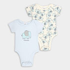 Kids' Cotton Bodysuit, Light Blue, small image number null