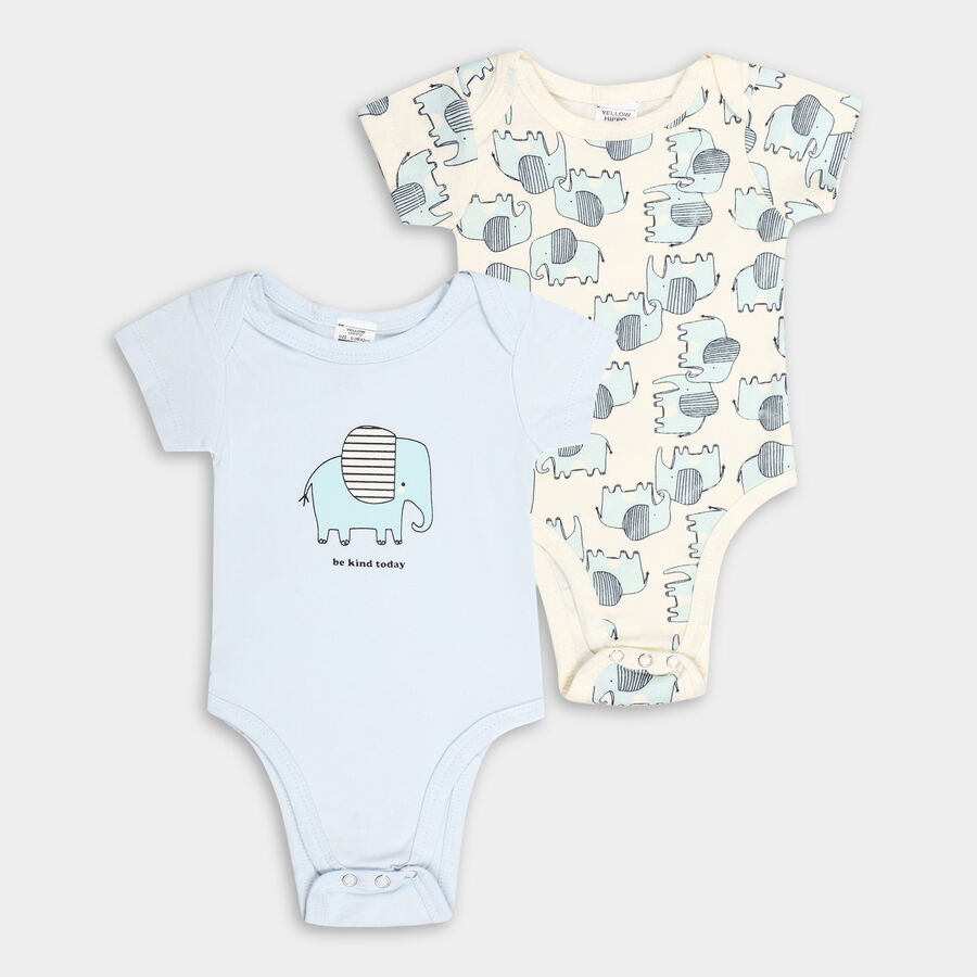 Kids' Cotton Bodysuit, Light Blue, large image number null