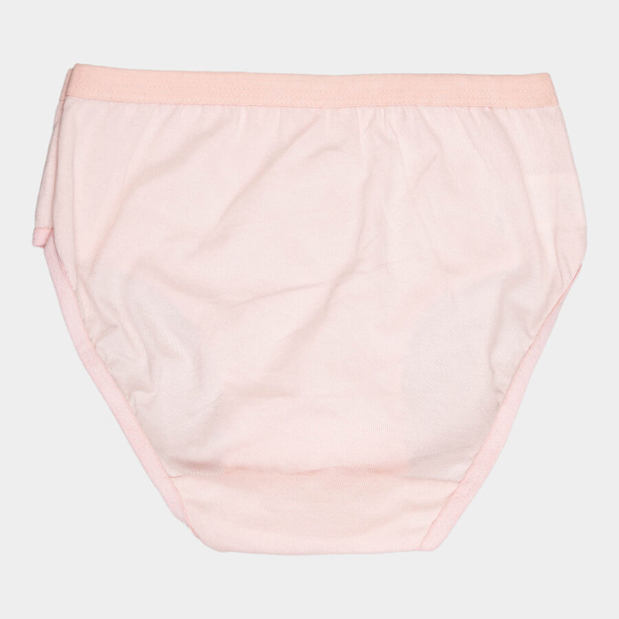 Girls Cotton Solid Panty, Peach, large image number null