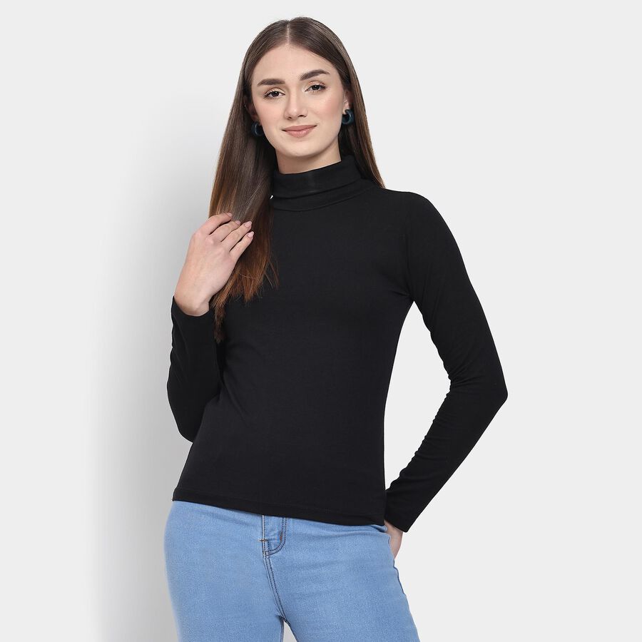 Ladies' Top , काला, large image number null