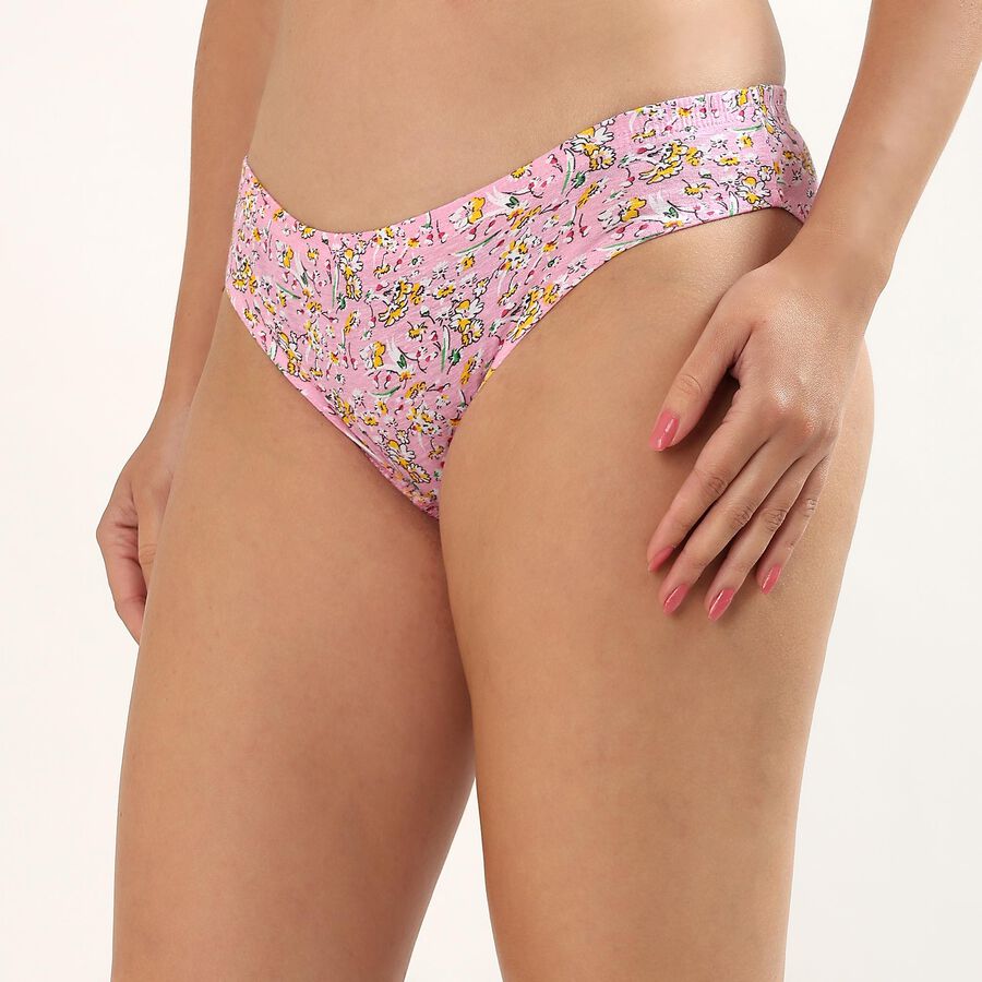 Women's Cotton Regular Fit Panty, हल्का गुलाबी, large