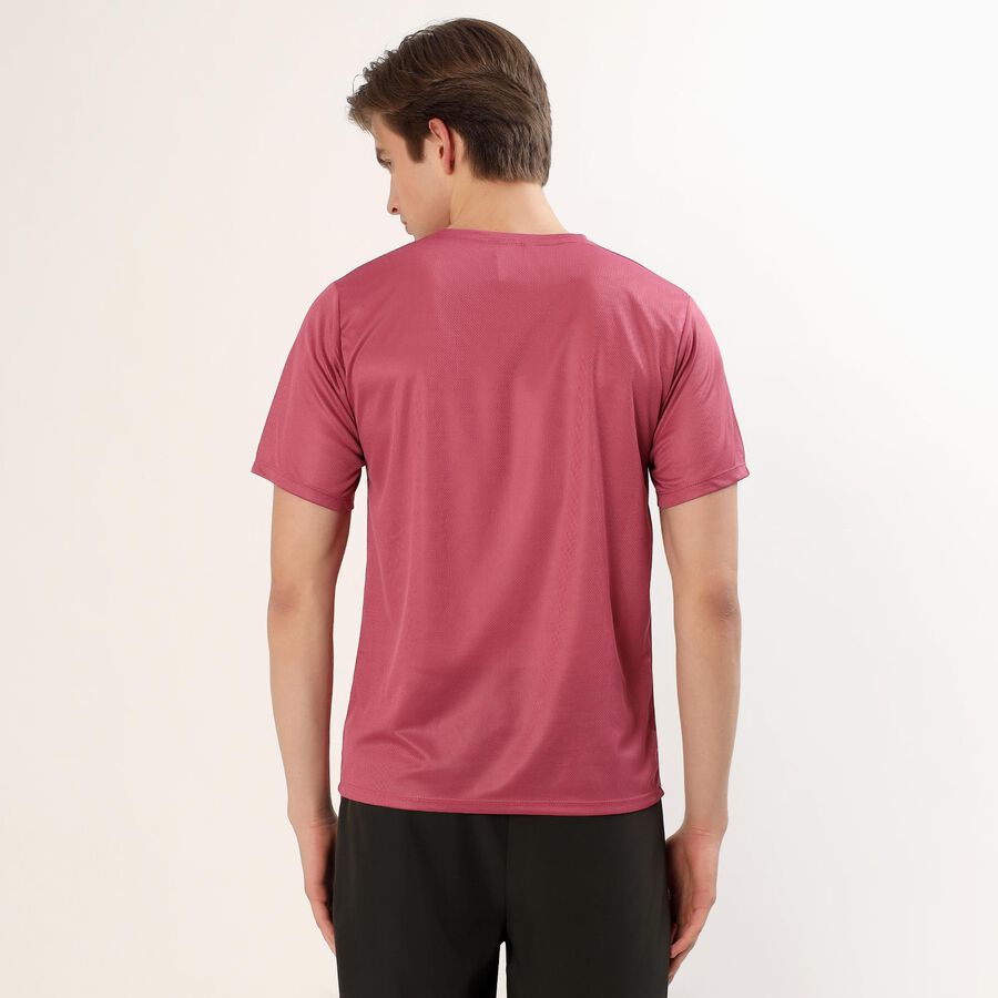 Men's Light Pink Crew Neck Athleisure T-Shirt, Light Pink, large