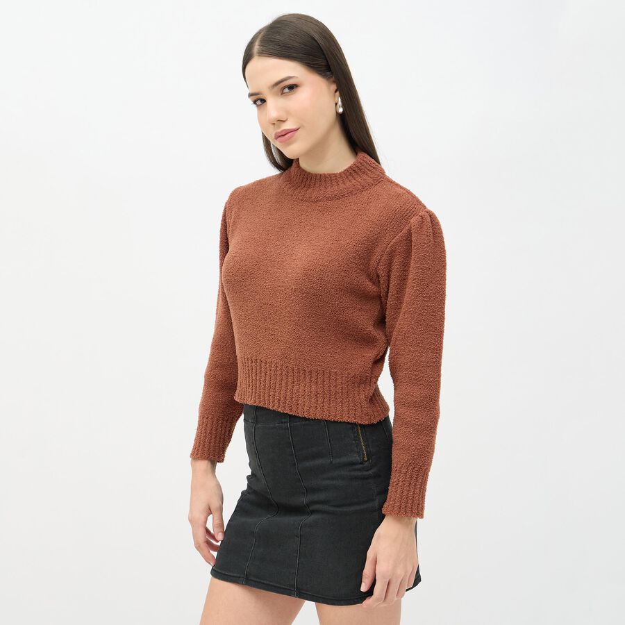 Ladies' Pullover, भूरा, large image number null