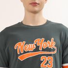 Men's Green Cotton Round Neck Graphic Printed T-Shirt, Light Green, small