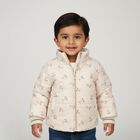 Infants Light Beige High Neck Casual Jacket, Beige, small image number null