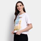 Ladies' 100% Cotton Crop  Top, Off White, small image number null