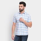 Men's 100% Cotton Casual Shirt, Light Grey, small