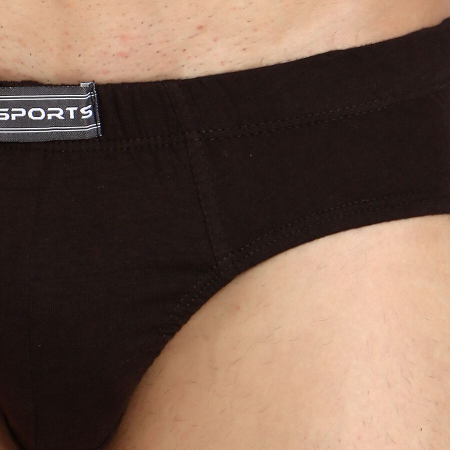 Men's 100% Cotton Briefs, Brown, large image number null