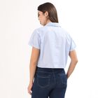 Women's Light Blue Cotton Classic Shirt, Light Blue, small