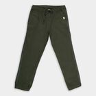 Boys' 100% Cotton Trousers, Olive, small image number null