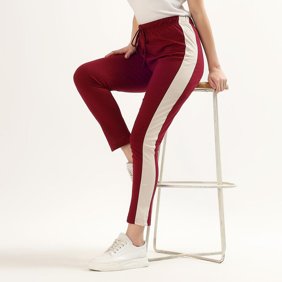 Ladies' Regular Track Pants , Wine, large image number null
