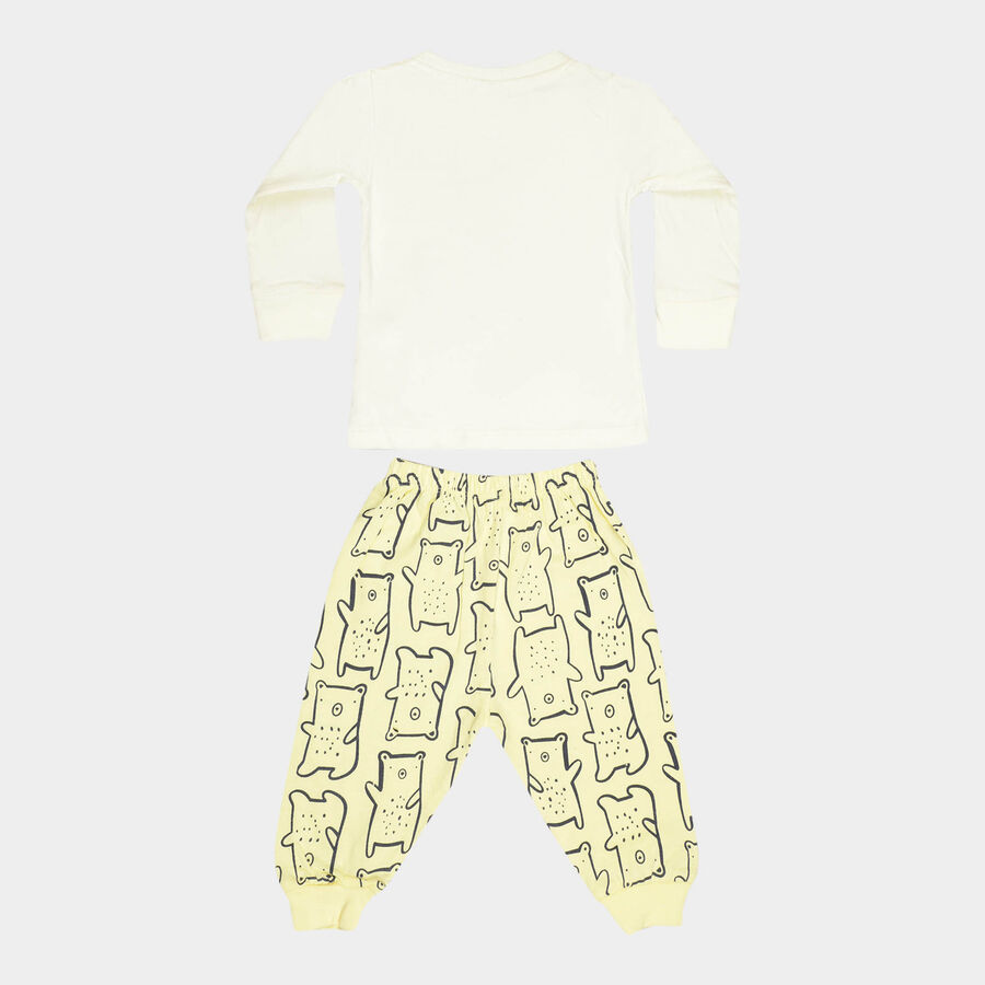 Infants Cotton Baba Suit, Yellow, large image number null