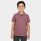 Boys Pink Round Neck Casual Half Sleeve T-Shirt, गुलाबी, small