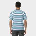 Men's Aqua Round Neck Casual T-Shirt, Aqua, small