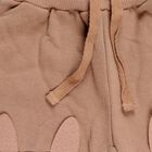 Infants Warm Beige Animal Print Cotton Blend Pyjama, गहरा पीला, small image number null