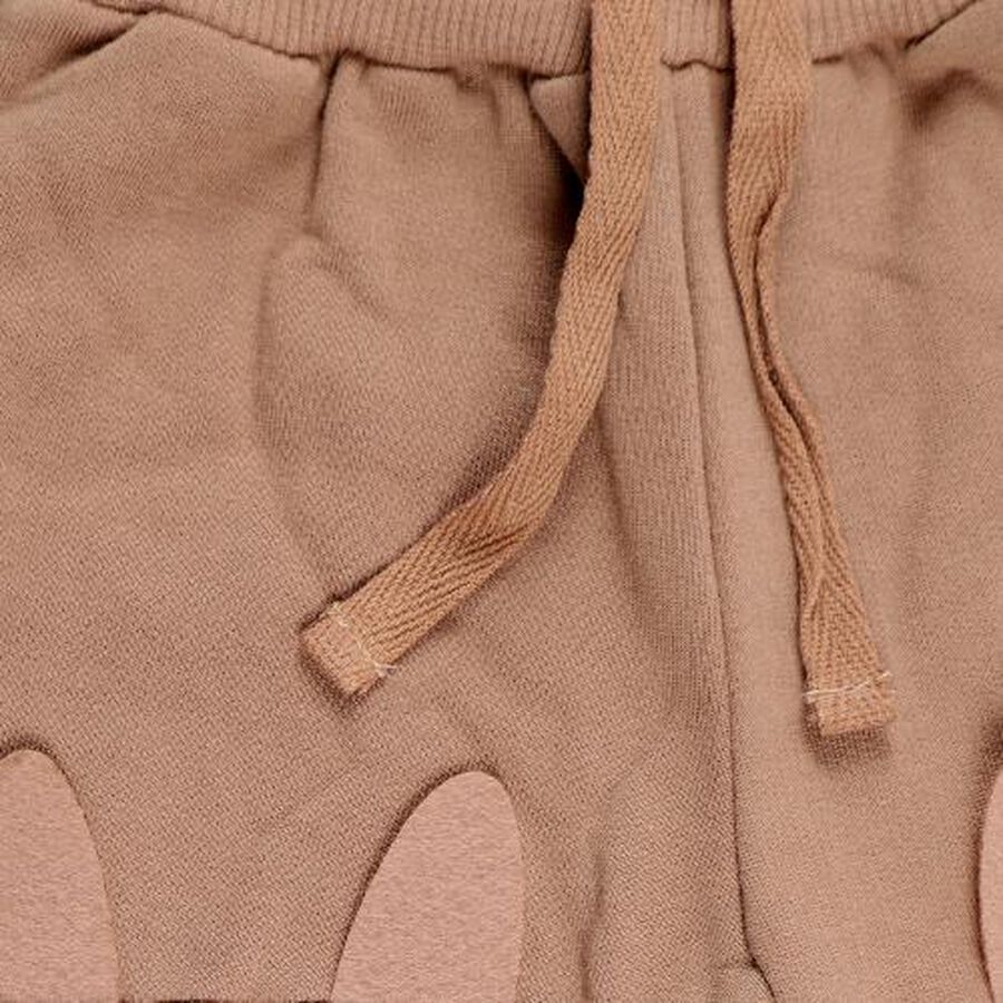 Infants Warm Beige Animal Print Cotton Blend Pyjama, गहरा पीला, large image number null
