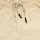 Boys Light Beige Cotton Jogger Trousers, Beige, small