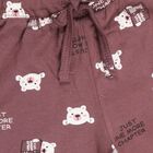 Girls' Maroon Printed Pull-Up Shorts, बैंगनी, small image number null