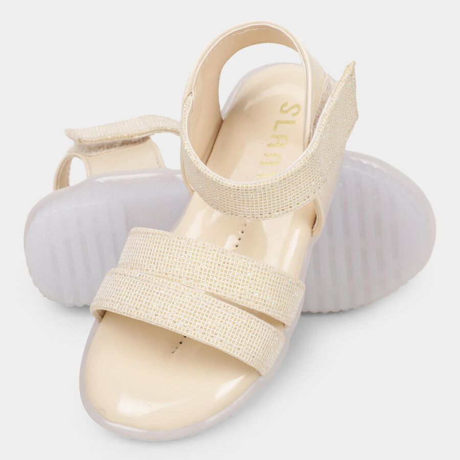 Girls' Sandal, गोल्डन, large image number null