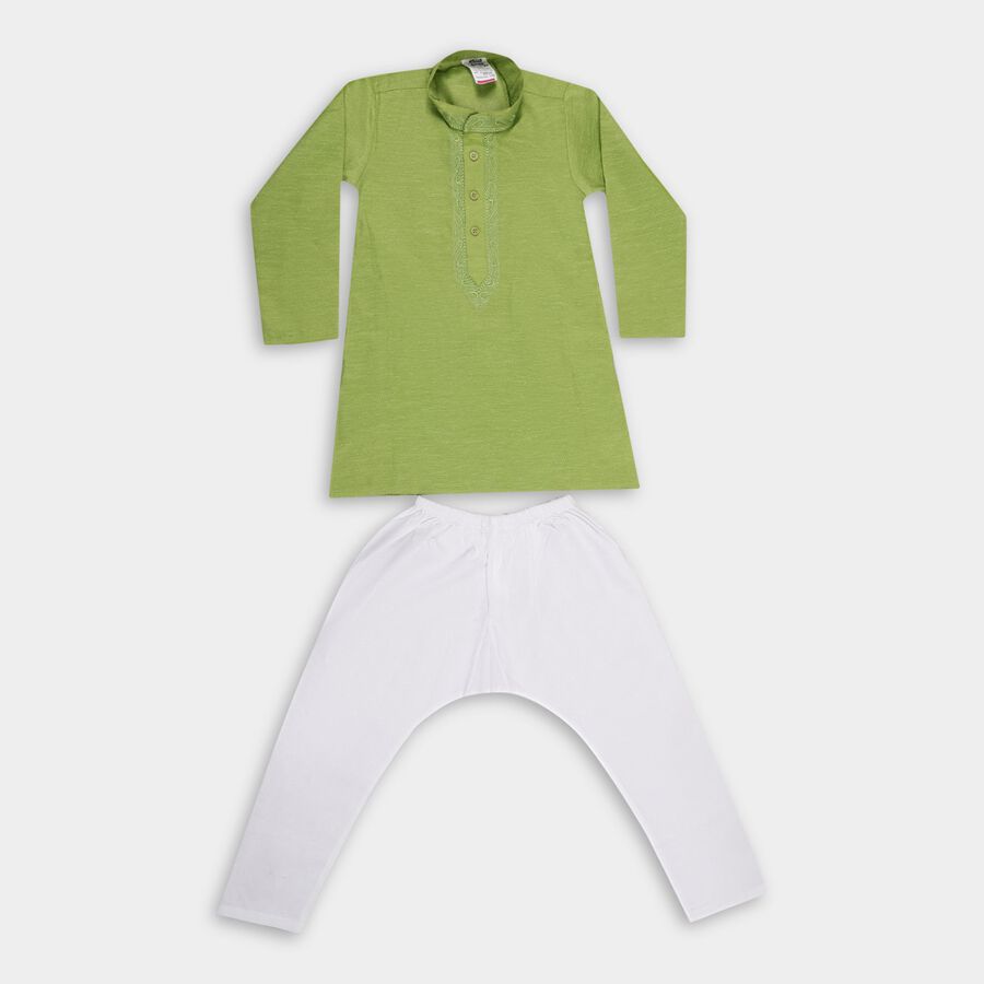 Boys' Kurta Pyjama, हल्का हरा, large image number null