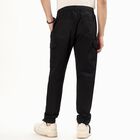 Men's Black Regular Fit Cargo Track Pants, Black, small image number null