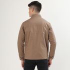 Men's Muted Beige High Neck Casual Jacket, Beige, small image number null
