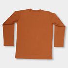 Boys' Rust Orange Crew Neck Casual T-Shirt, Brown, small image number null