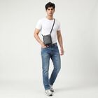 Men's Blue Slim Fit Faded Jeans, Mid Blue, small