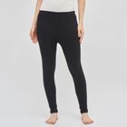Women's Black Thermal Leggings, Black, small image number null