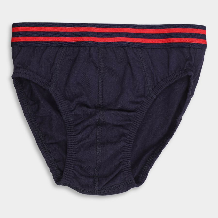 Boy's Cotton Briefs, Navy Blue, large image number null