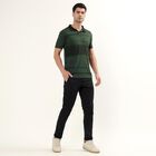 Men's Dark Olive Green Polo Neck Athleisure Polo T-Shirt, ओलिव, small