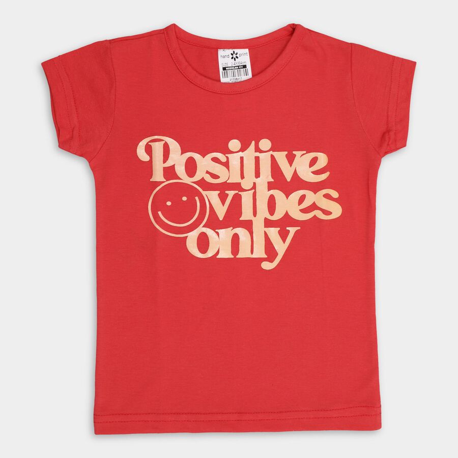 Girls' T-Shirt , मूँगा (कोरल), large image number null