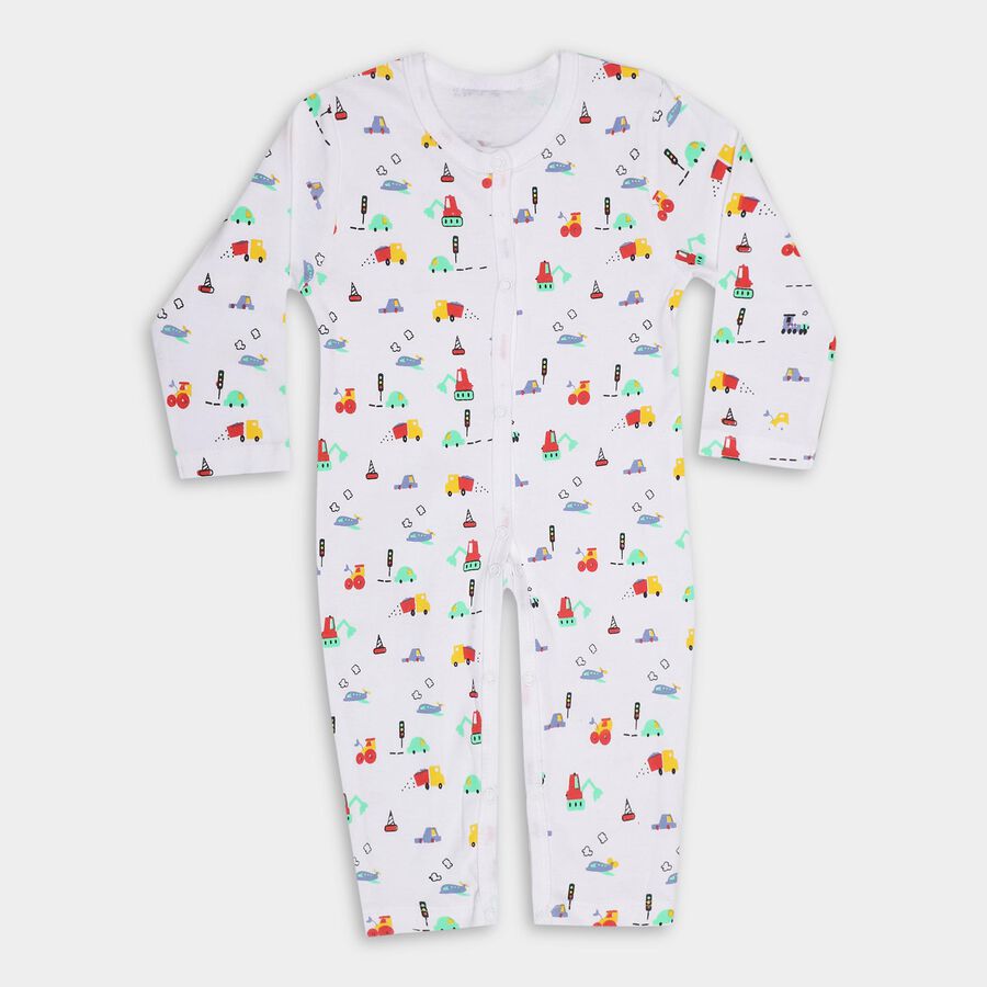 Infants' 100% Cotton Bodysuit, White, large