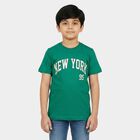 Boys' Half Sleeves T-Shirt, Dark Green, small