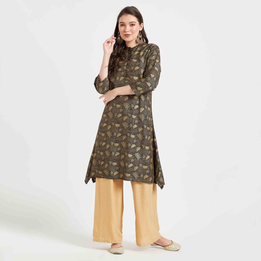 Printed Kurta, Black, large image number null