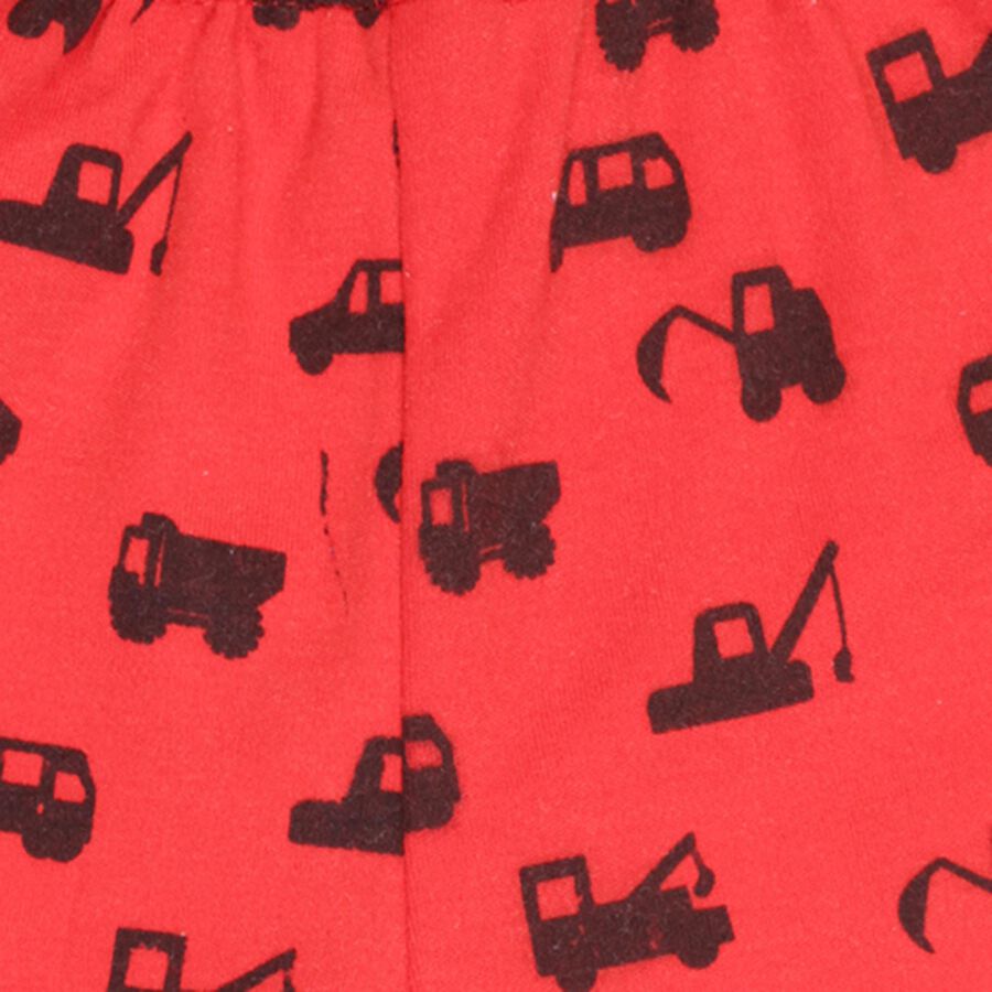 Infants Cotton Printed Pyjama, Red, large image number null
