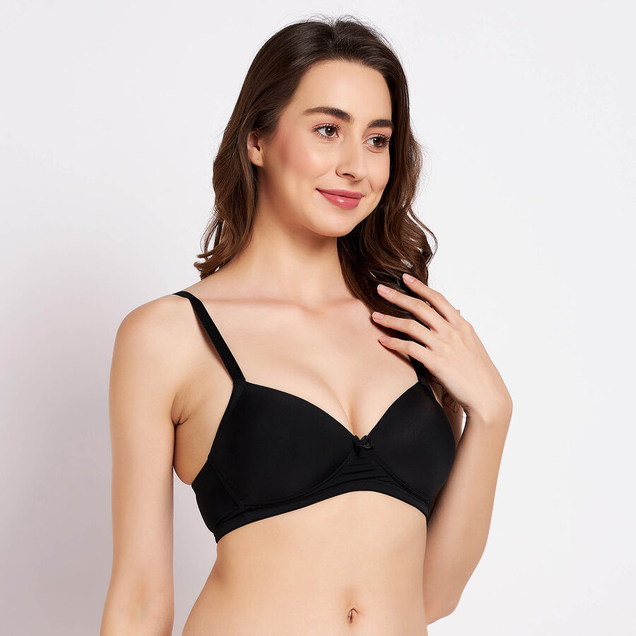 Solid Bra, काला, large image number null
