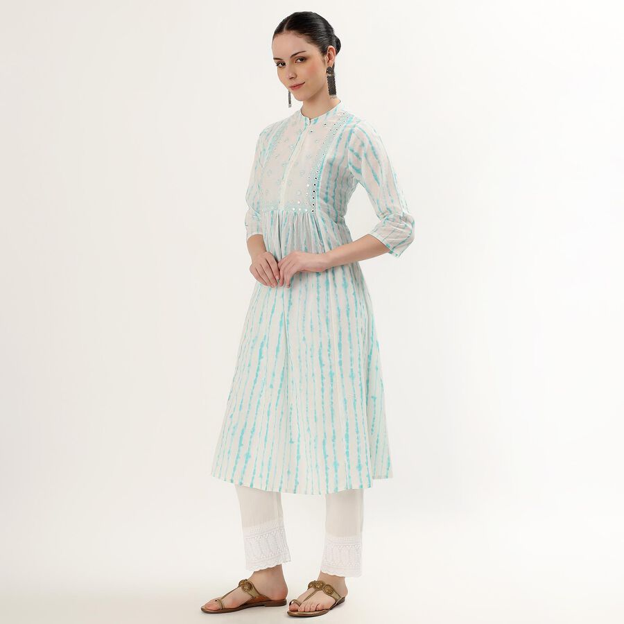 Ladies' 100% Cotton Kurta, Light Blue, large image number null