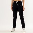 Women's Jet Black Regular Fit Track Pants, Black, small image number null