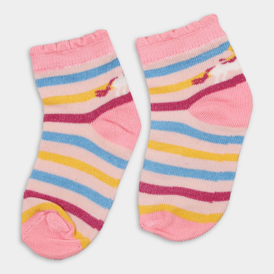 Girls' Socks (Pack of 2), Pink, large image number null