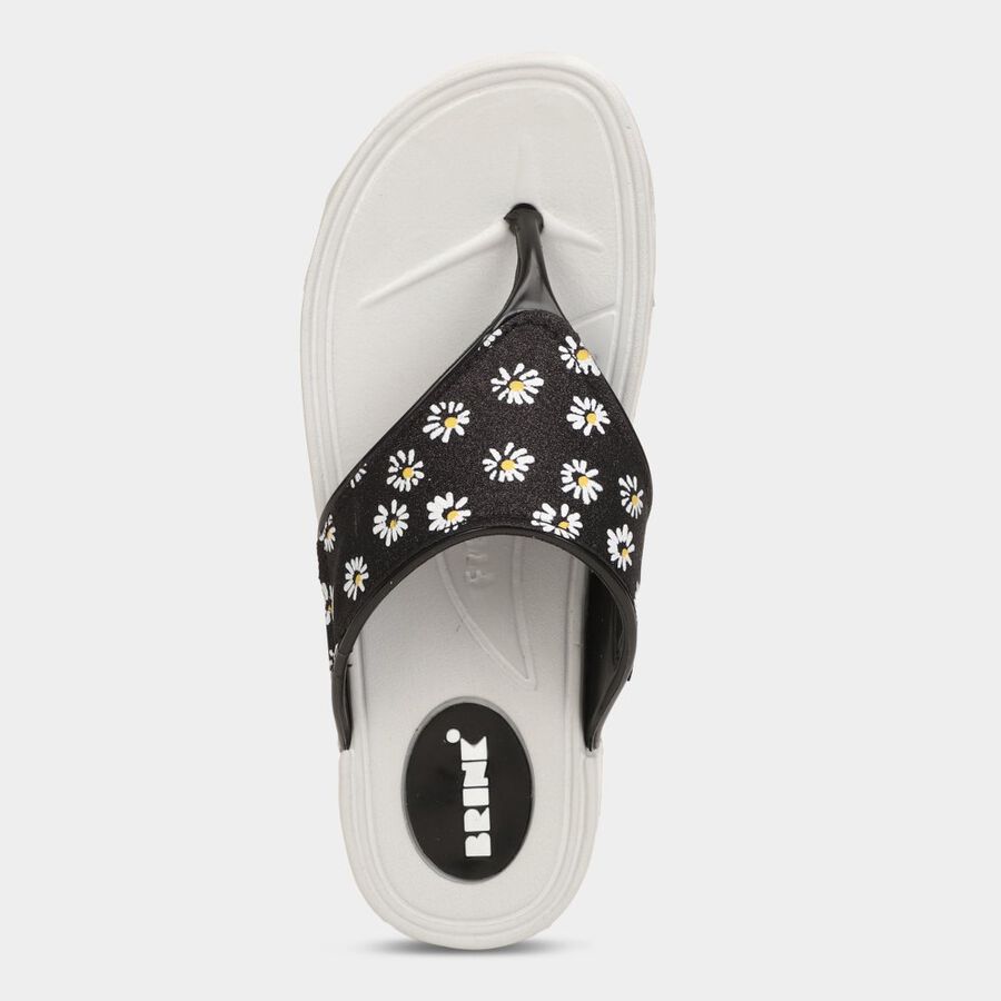 Womens Moulded Sliders, काला, large image number null