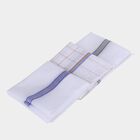 Men's White Checked Pack of 3 Handkerchief, गहरा पीला, small
