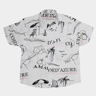 Boys White Cotton Half Sleeve Classic Casual Shirt, Off White, small