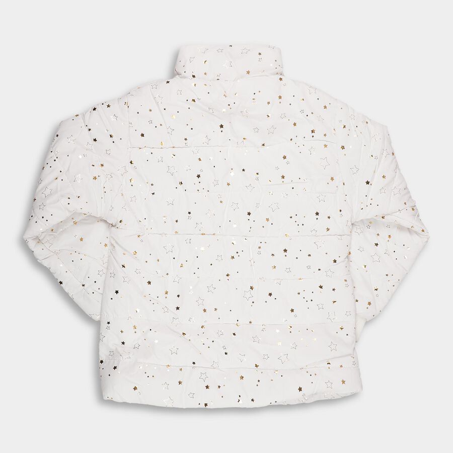 Girls' Jacket, सफ़ेद, large image number null